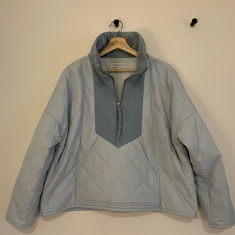 Something Navy Quilted Pullover Jacket – Size L - Never worn